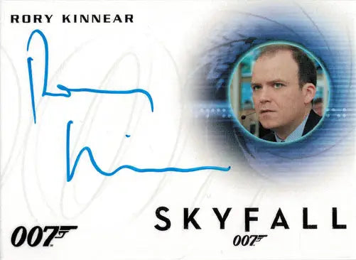 Autographed James Bond Skyfall Trading Card of Rory Kinnear as Tanner