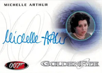Autographed Michelle Arthur trading card from James Bond film GoldenEye