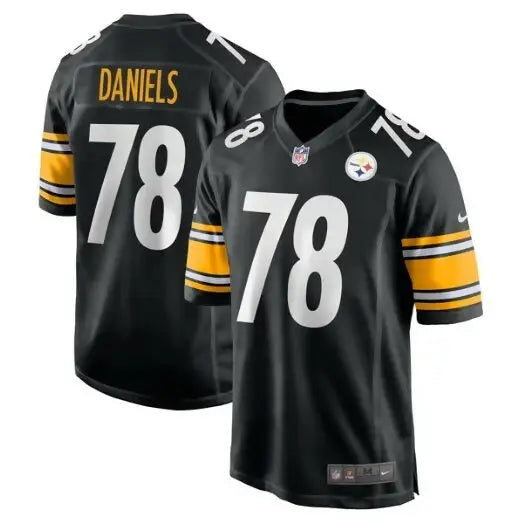 Black Pittsburgh Steelers James Daniels Nike Game Player Jersey with 78 and Daniels on back
