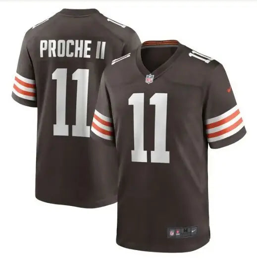 Brown James Proche II Cleveland Browns Nike Game Jersey with white numbers and name