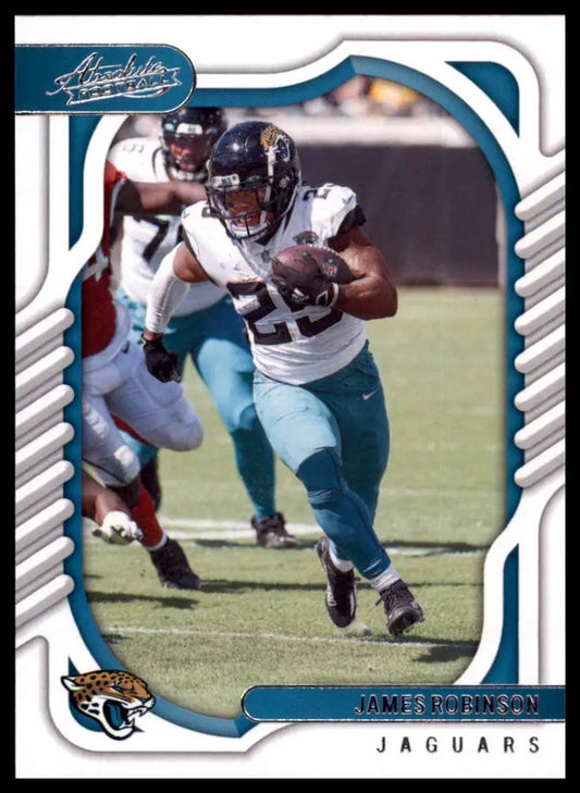 James Robinson football card from Panini Absolute 2022 Jacksonville Jaguars product