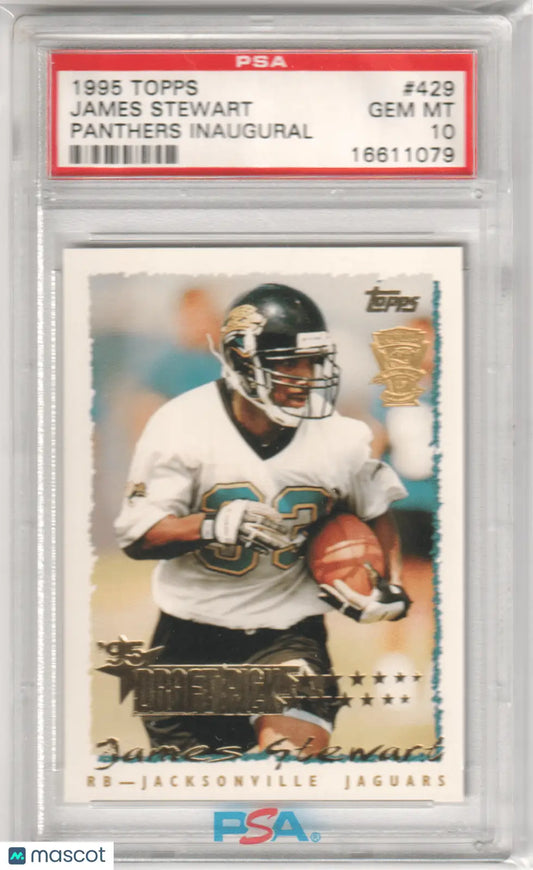 Graded James Stewart Football Card Panthers Inaugural PSA 10 GEM MINT