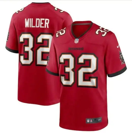 Red James Wilder Tampa Bay Buccaneers Nike game retired player jersey with WILDER 32