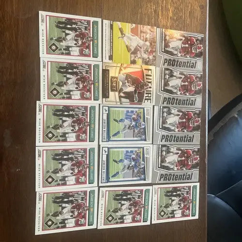 Jameson Williams sports trading cards featuring hot young rookie football players