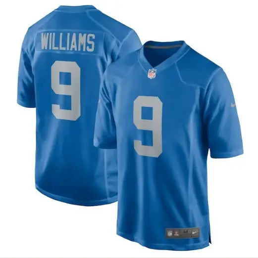 Blue Jameson Williams Detroit Lions Nike Alternate Player Game Jersey with number 9
