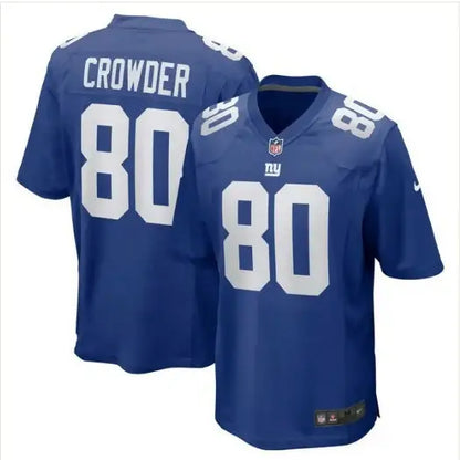 Two blue New York Giants Nike game jerseys with number 80 for Jamison Crowder