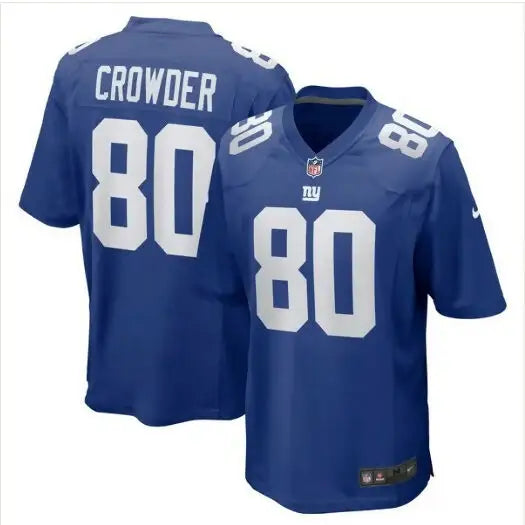 Two blue New York Giants Nike game jerseys with number 80 for Jamison Crowder