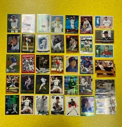 Japanese Baseball Card Lot with Ichiro Tanaka, Maeda, Sasaki, and Matsui collectibles