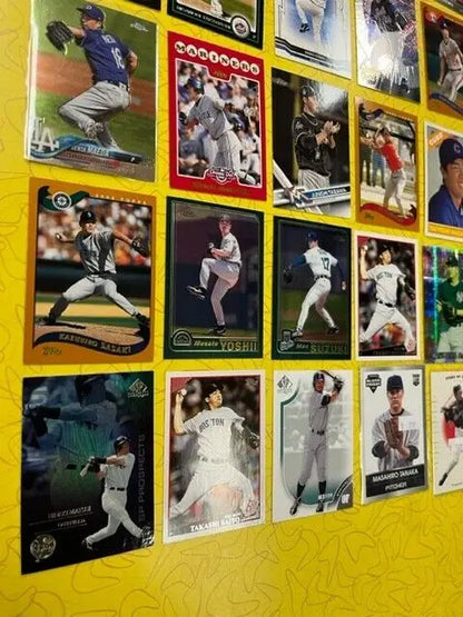 Japanese Baseball Card Lot featuring Ichiro, Tanaka Maeda, Sasaki, Matsui, and more