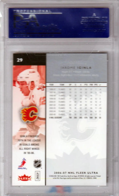 Jarome Iginla hockey card from Columbia Hobby, gem mint Flames collector’s item