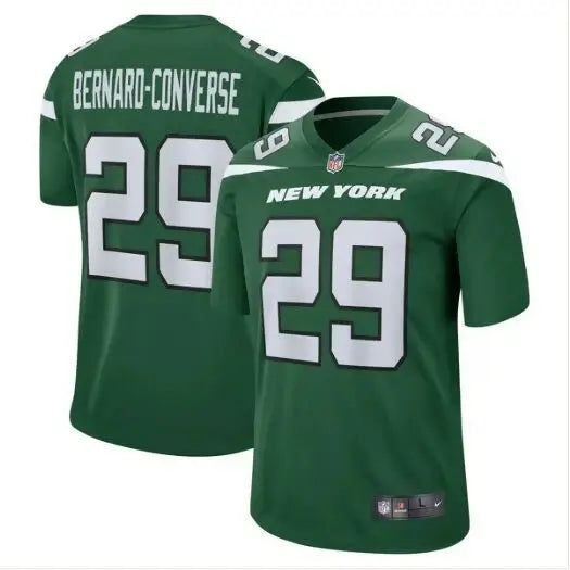 Green Jarrick Bernard Converse New York Jets Nike Game Jersey with number 29