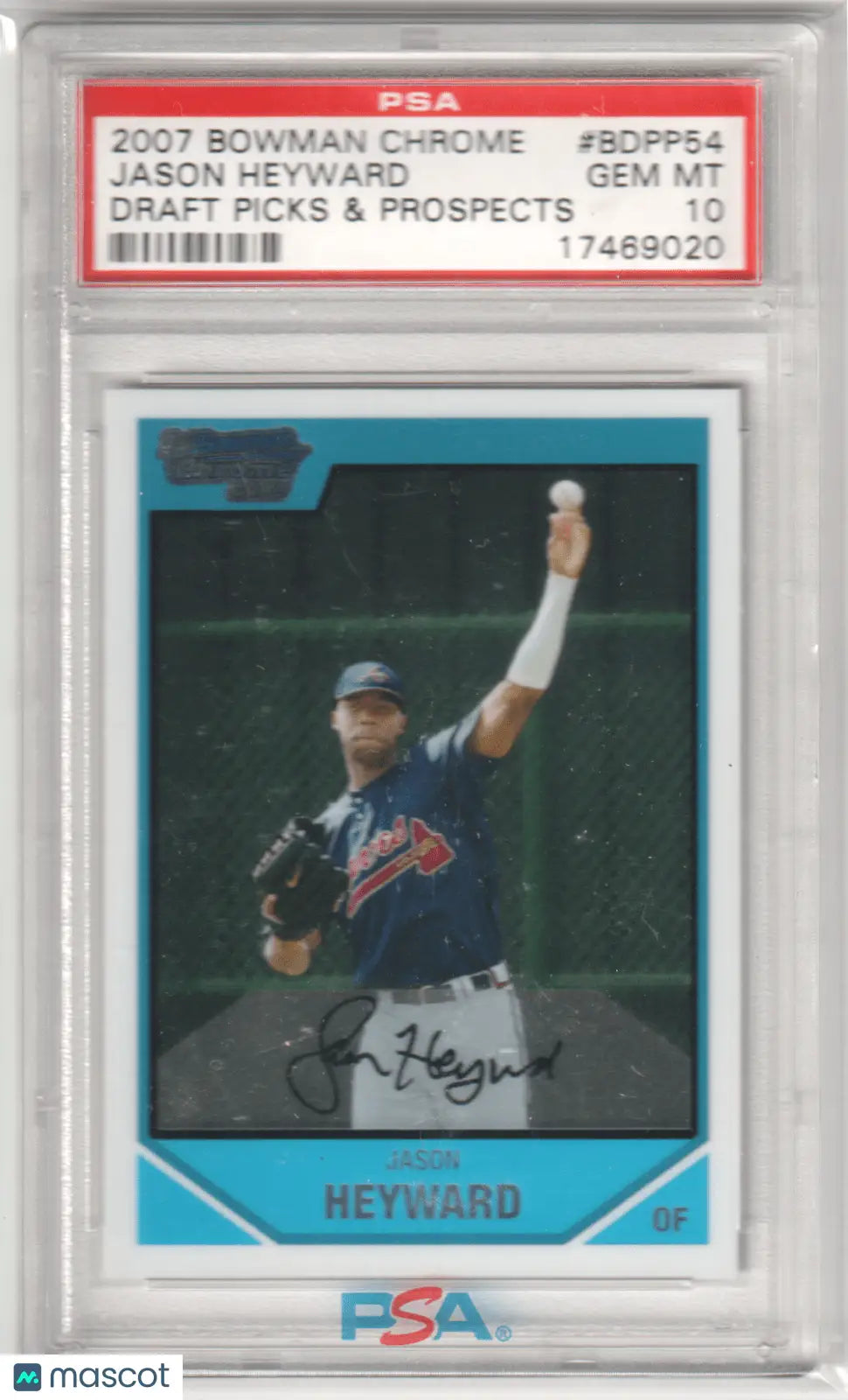 Jason Heyward 2007 Bowman Chrome Draft Picks RC Rookie card PSA 10 GEM MINT