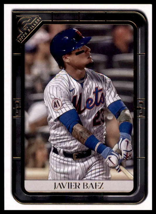 Javier Baez baseball card from Topps Gallery 2021, featuring Javier Baez of the New York Mets