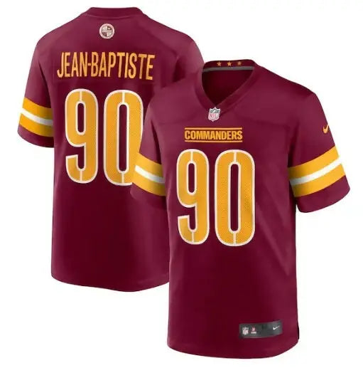 Washington Commanders Burgundy and Gold Nike Game Jersey with JEAN-BAPTISTE 90 name and number