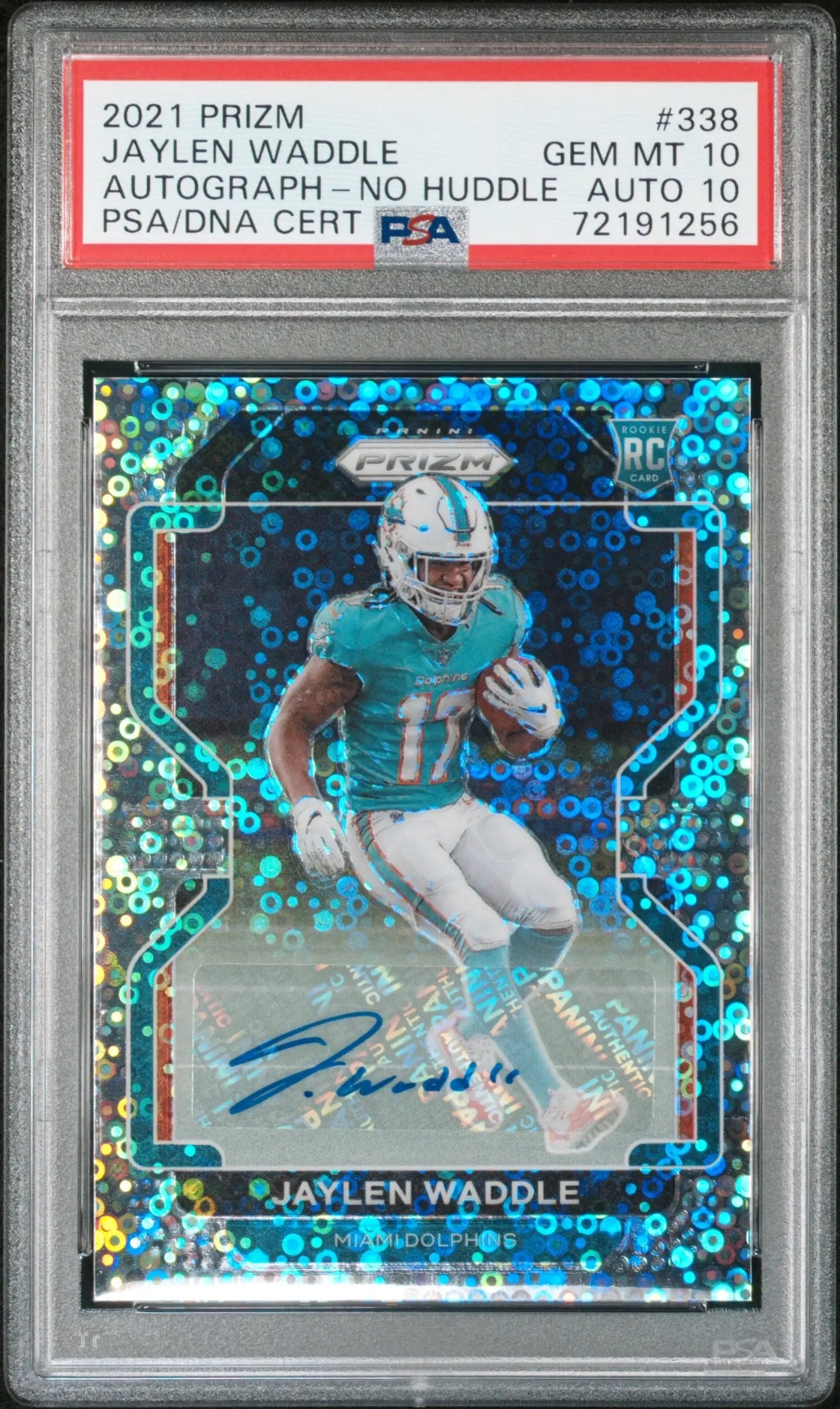 Jaylen Waddle 2021 Panini Prizm No Huddle Auto PSA 10 Auto 10 - Singles
