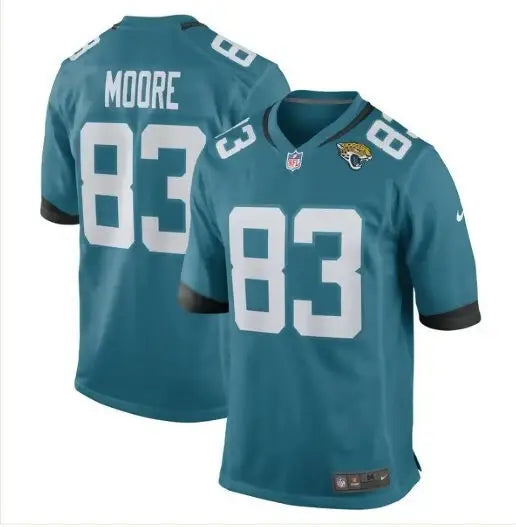 Teal Jacksonville Jaguars Nike jerseys featuring Moore 83 for Jaylon Moore Jacksonville