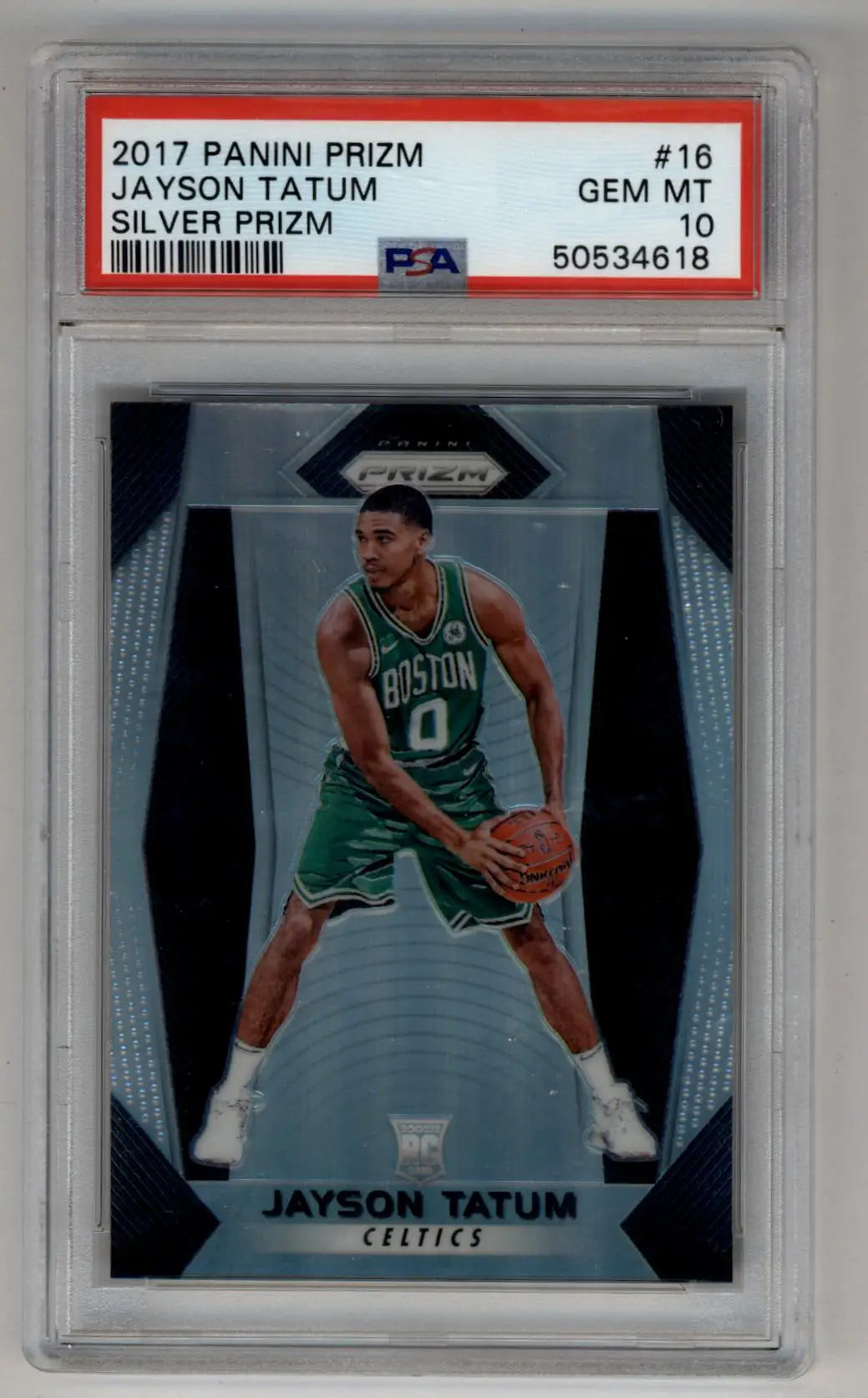 Jayson Tatum 2017-18 Prizm Silver #16 PSA 10 Gem Mint 4618 - Singles