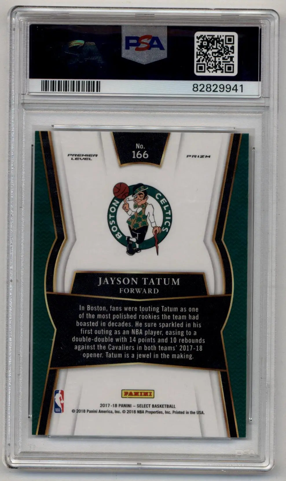 Jayson Tatum 2017-18 Select Scope #166 PSA 10 Gem Mint - Singles