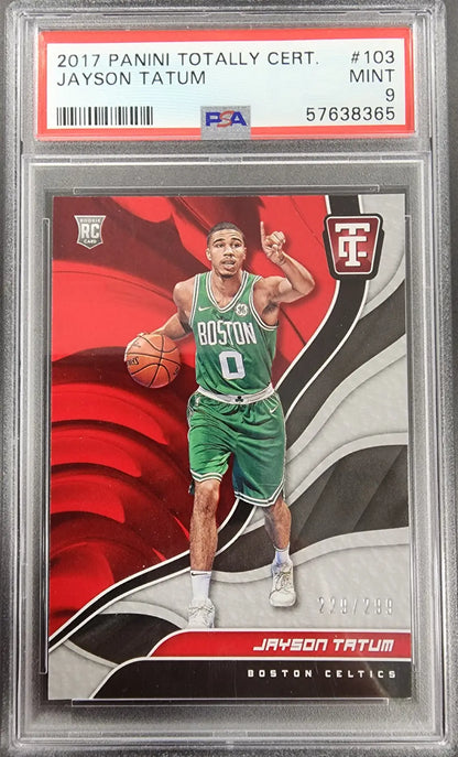 Jayson Tatum 2017 Panini Totally Certified Rookie #103 PSA 9 Mint - Singles