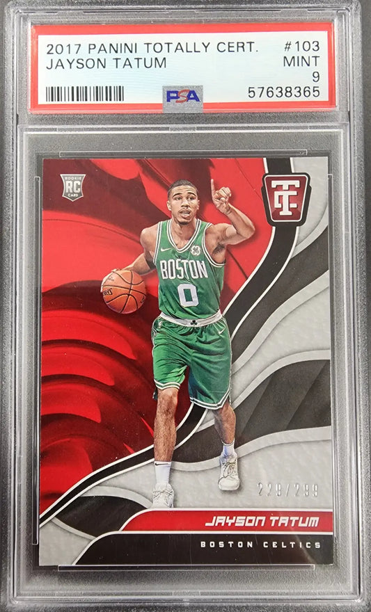 Jayson Tatum 2017 Panini Totally Certified Rookie #103 PSA 9 Mint - Singles