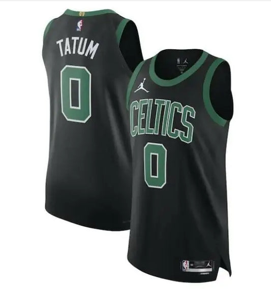Black and green Boston Celtics Jayson Tatum Jordan Brand authentic player jersey