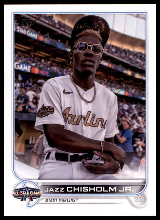 Jazz Chisholm Jr baseball card from Topps Update 2022 MLB All-Star Game set