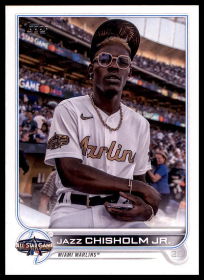 Baseball card of Jazz Chisholm Jr. from Topps Update 2022 MLB All-Star Game set