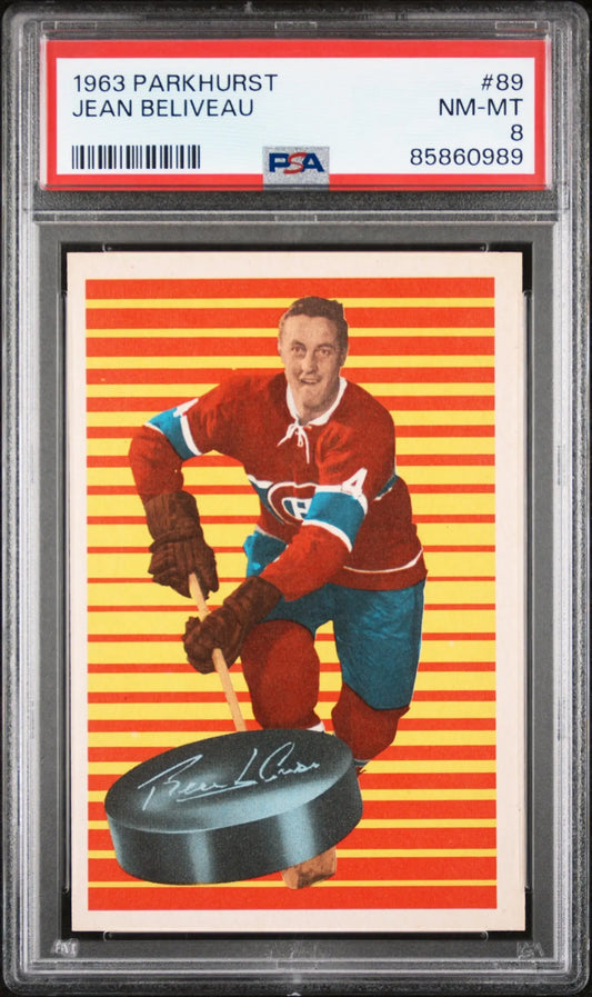 Jean Beliveau 1963 Parkhurst #89 PSA 8 Nm-Mint - Singles