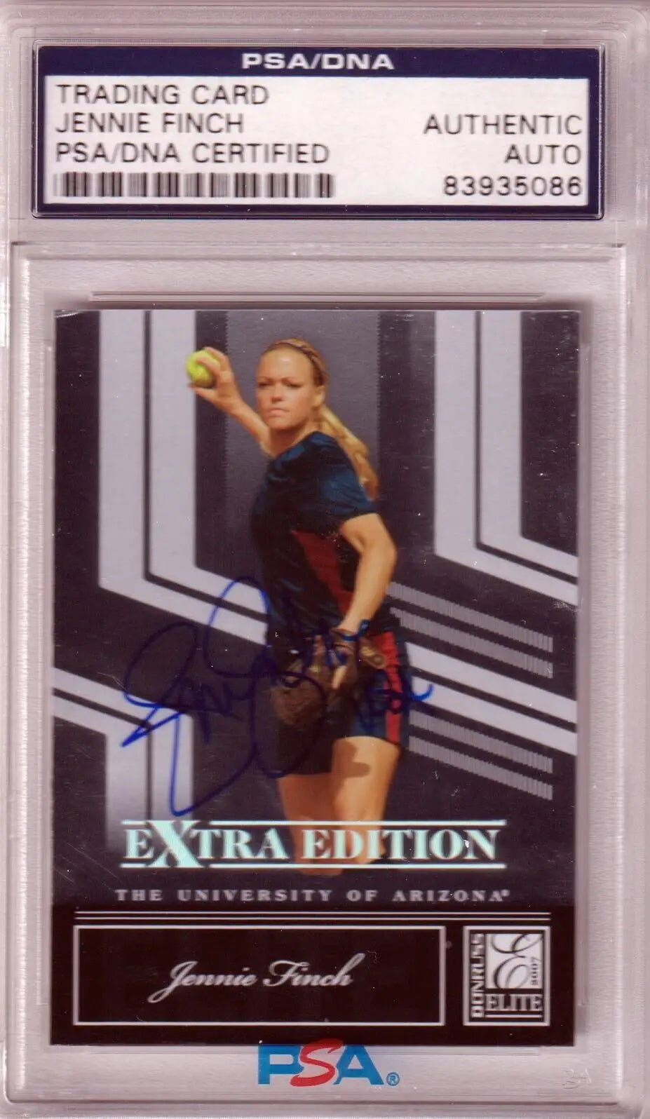 Jennie Finch single autographed trading card in Columbia Hobby JENNIE FINCH 2001 Elite pack