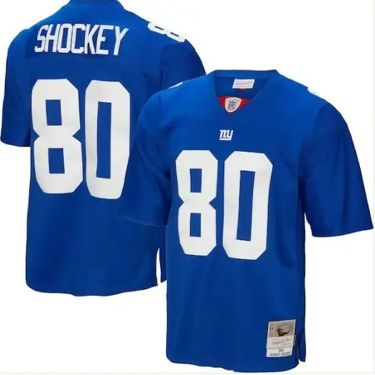Blue Jeremy Shockey New York Giants legacy replica jersey with number 80 for fans
