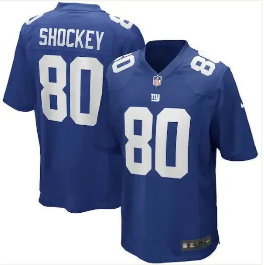 Blue Jeremy Shockey New York Giants Nike game retired player jersey with number 80