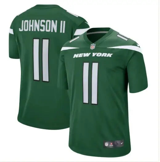 Green New York Jets Nike Game Jersey with number 11 for Jermaine Johnson II