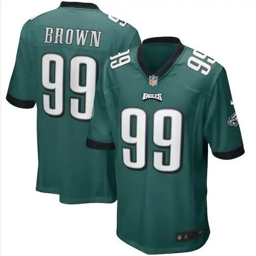 Green Philadelphia Eagles Jerome Brown Nike Game Retired Player Jersey with BROWN on back
