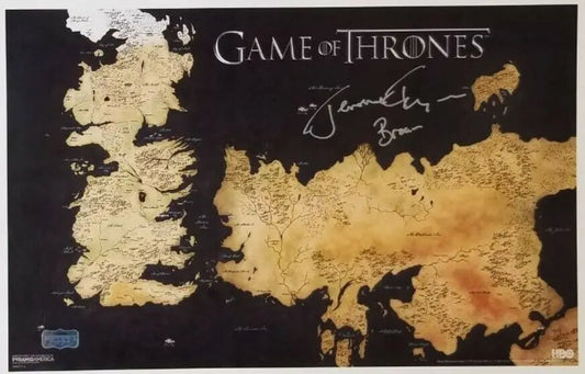 Jerome Flynn Bronn signed Westeros map 11x17 photo Radtke COA collectible art piece