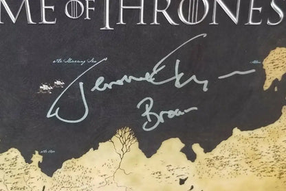 Jerome Flynn Bronn signed Westeros map 11x17 photo with Radtke COA