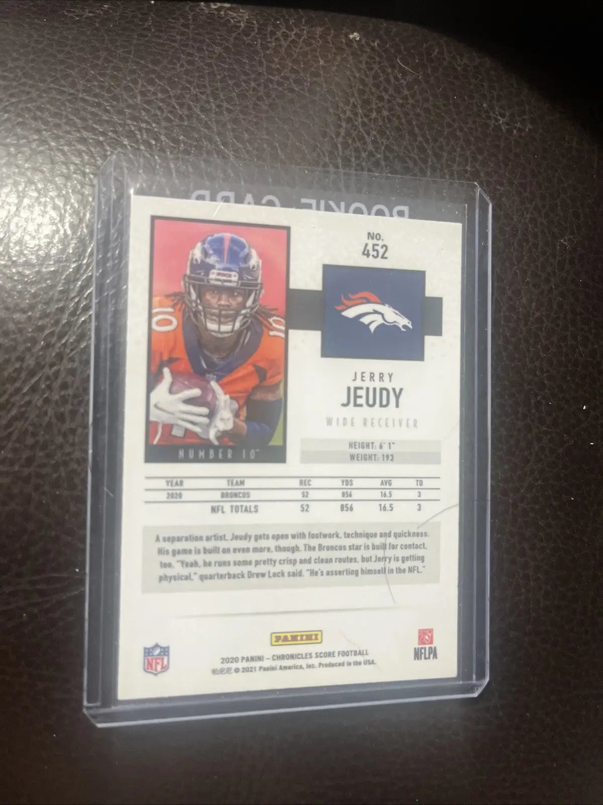 Jerry Jeudy 2020 Chronicles Score Rookie Silver Prizm Broncos Card Image