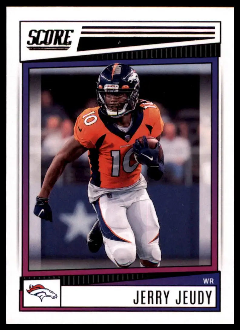 Jerry Jeudy football card from 2022 Score Denver Broncos collection