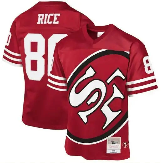 Red Jerry Rice San Francisco 49ers 1990 Throwback Fashion Jersey #80