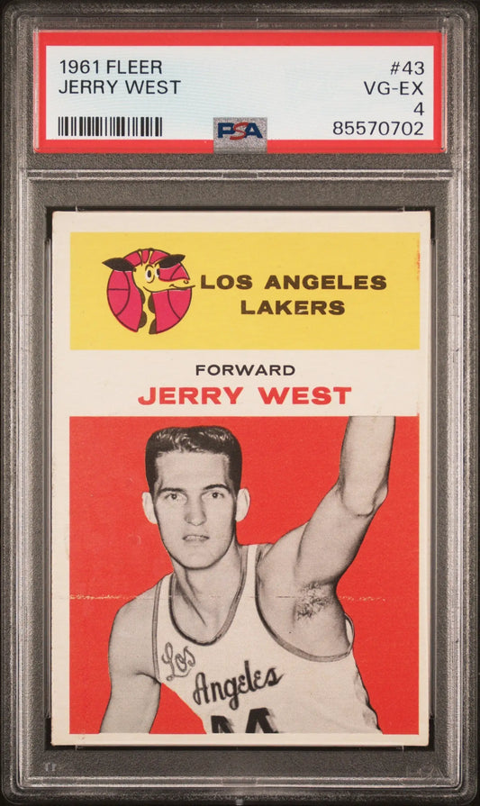 Jerry West 1961 Fleer #43 PSA 4 Vg-Ex - Singles