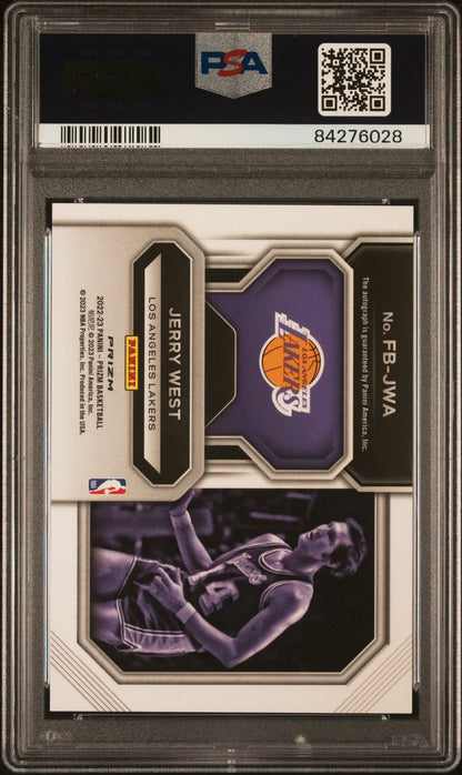 Graded Jerry West 2022 Prizm Fast Break Auto Los Angeles Lakers basketball card