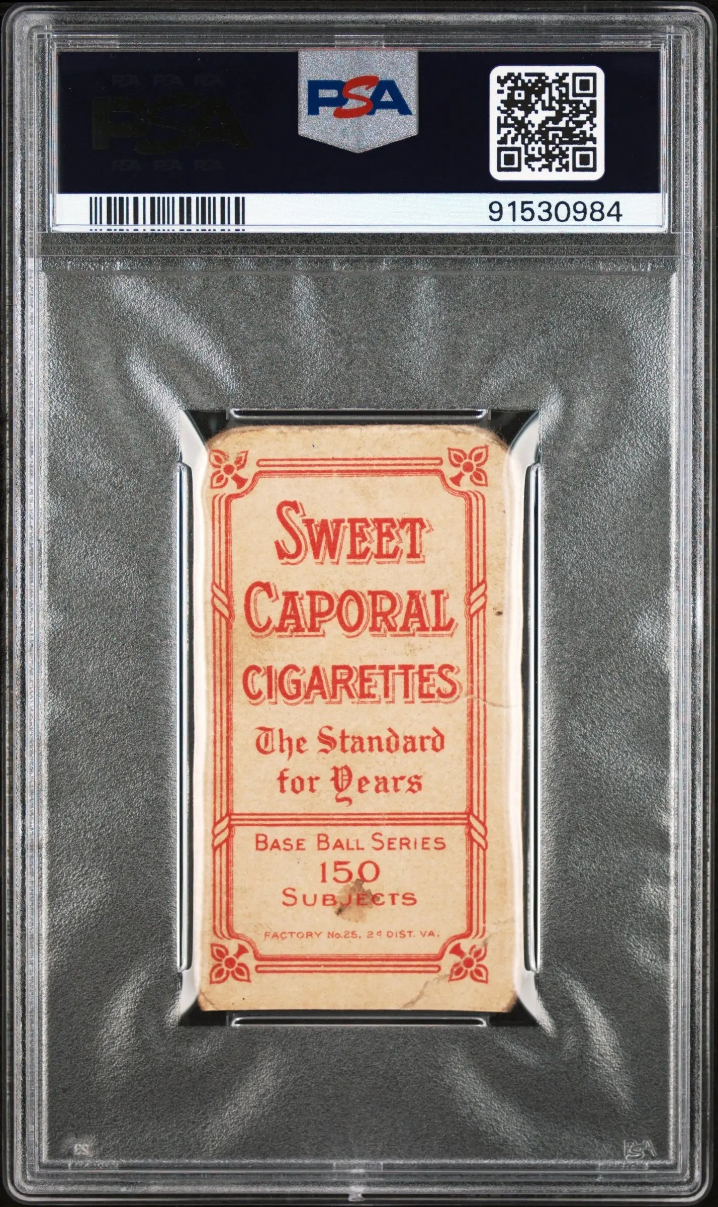 Jim Delehanty Washington Sweet Caporal T206 card in PSA graded holder for sale