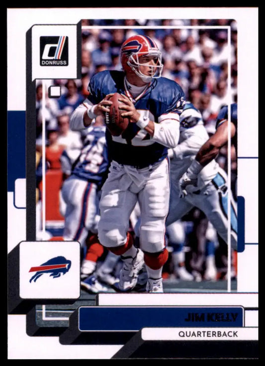 Jim Kelly football card from 2022 Donruss #121 featuring Buffalo Bills player
