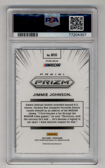 Jimmie Johnson 2022 Prizm Nascar Manga PSA 10 Gem Mint - Singles