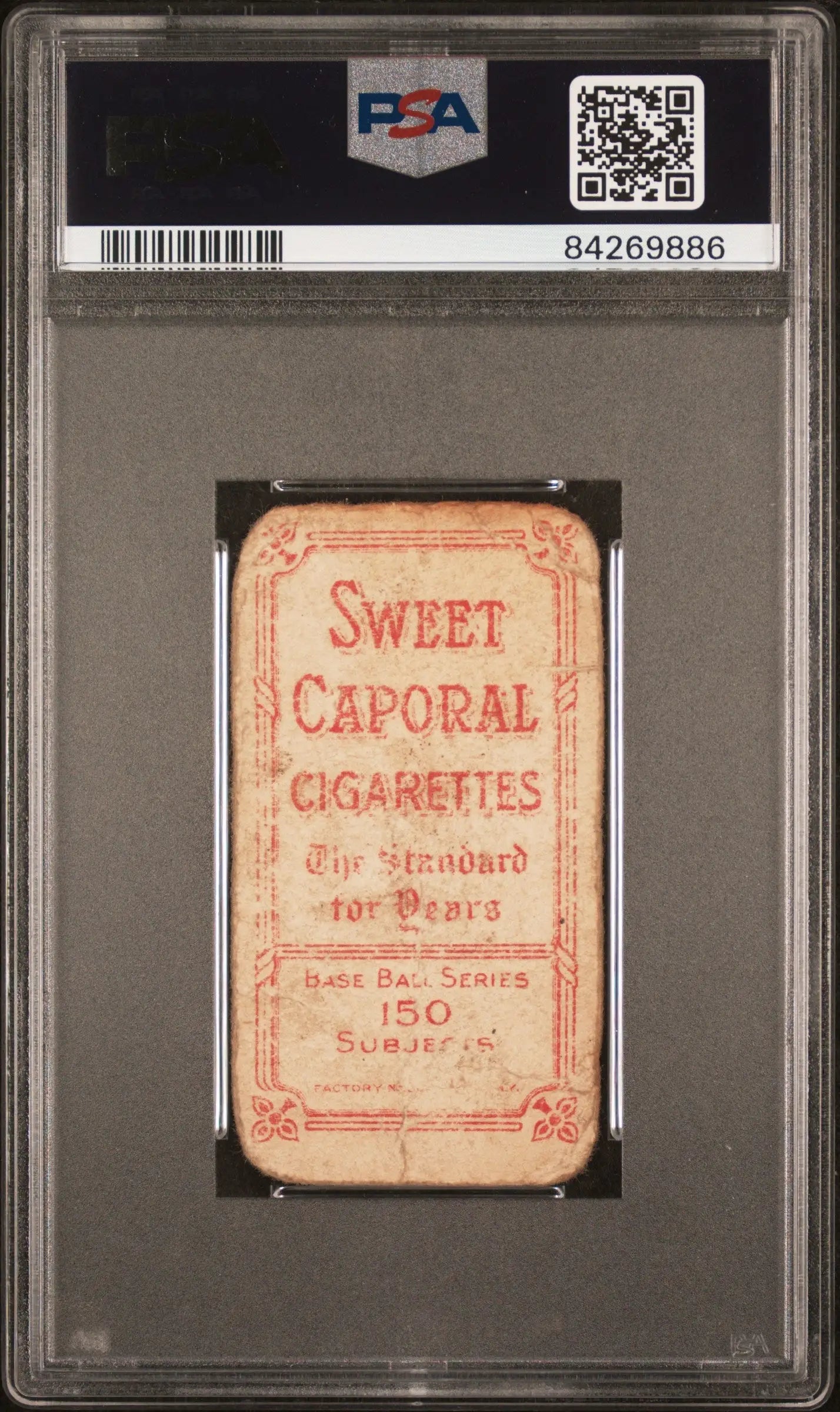 Vintage Jimmy Sheckard T206 Sweet Caporal trading card in PSA Authentic case