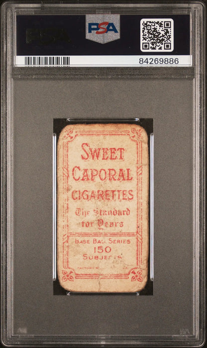 Vintage Jimmy Sheckard T206 Sweet Caporal trading card in PSA Authentic case