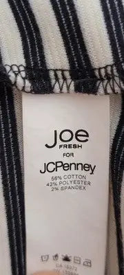 Clothing tag for Joe Fresh size XS sleeveless striped dress made of cotton polyester spandex