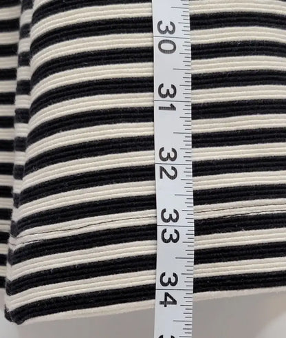 Joe Fresh size XS sleeveless striped dress fabric with measuring tape in black and white