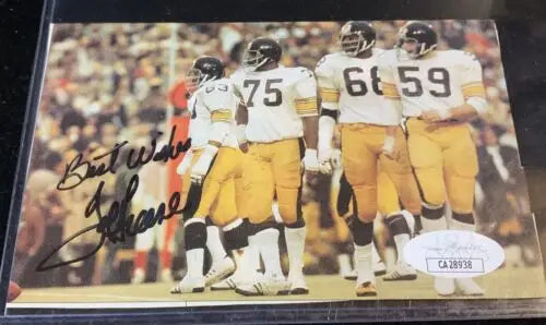 Signed Pittsburgh Steelers Joe Greene Vintage Magazine Photo with JSA Authentication