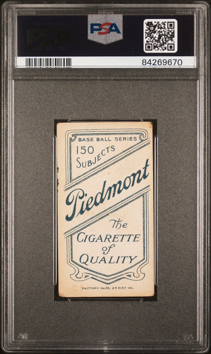Vintage Joe Lake T206 Piedmont 150 trading card in PSA graded case