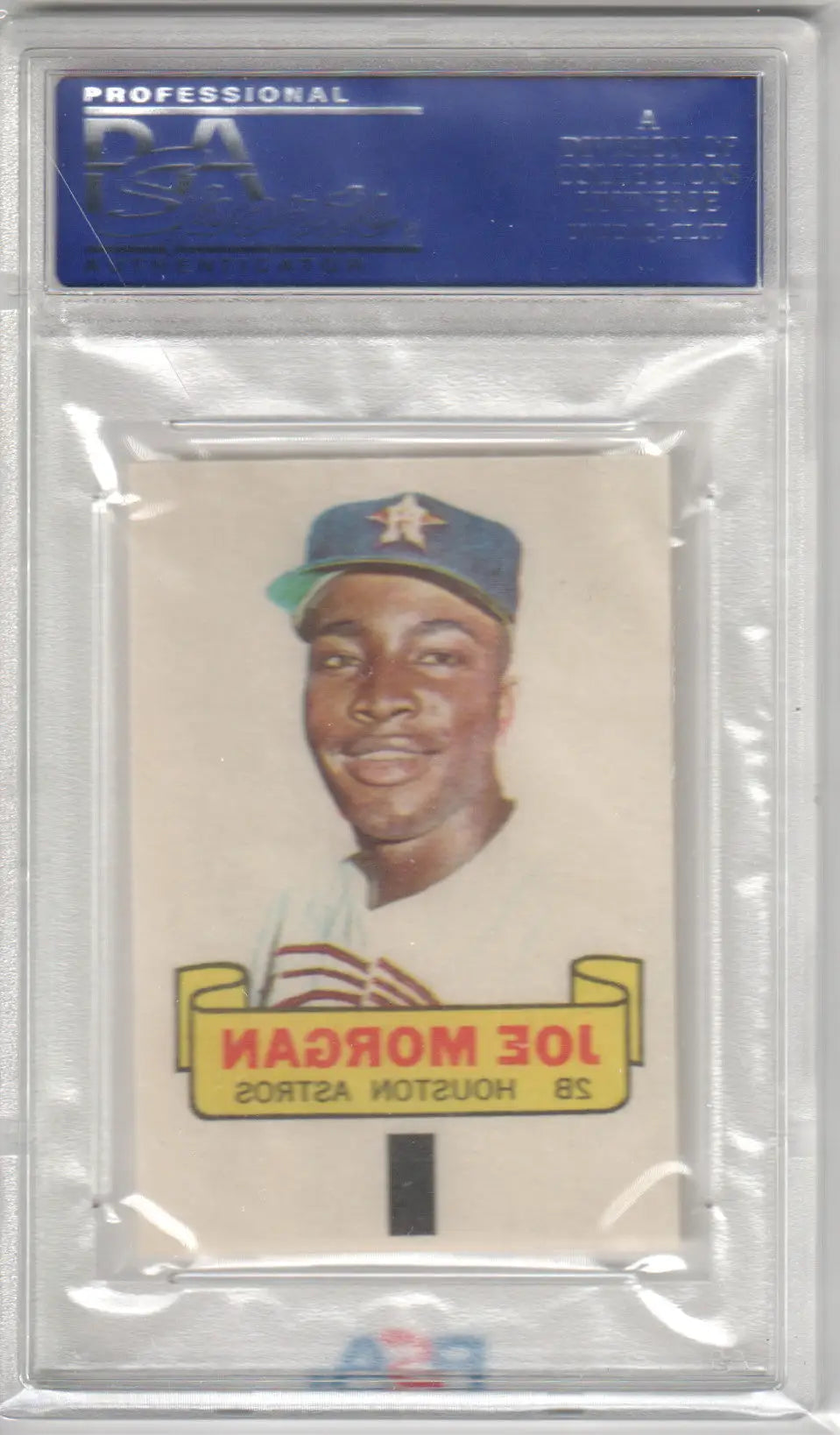 Graded Joe Morgan 1966 Topps Rub-Offs baseball card from Columbia Hobby